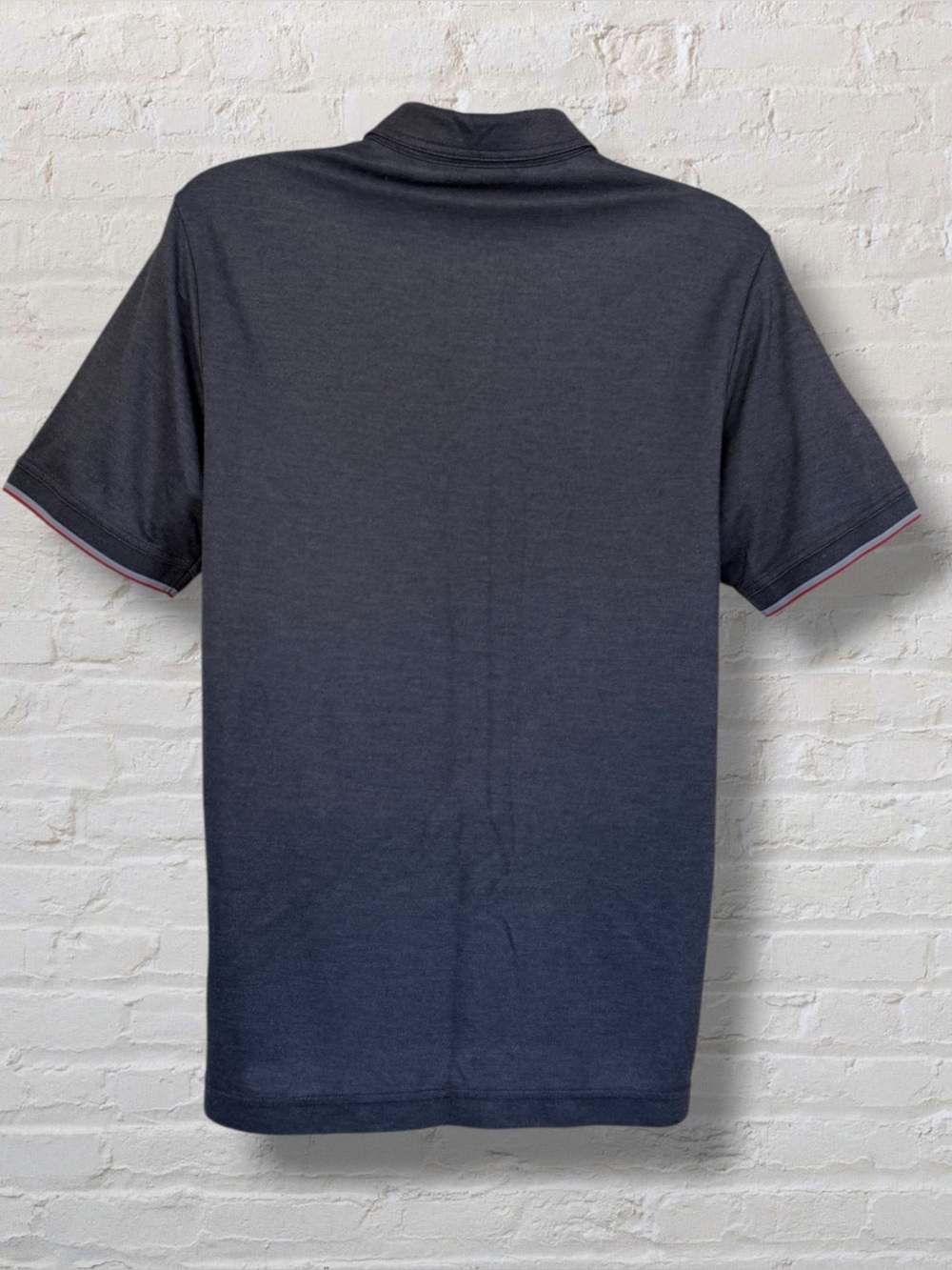 Travis Mathew Minimalist Polo — Charcoal Blue, Patriotic Trim, Size Large - Picture 6 of 12